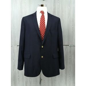 Stafford‎ Men's Classic Fit Gold Button Wool Blazer Sz 46L